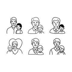Obraz premium Celebrate Father's Day with a custom greeting vector, perfect for cards and gifts