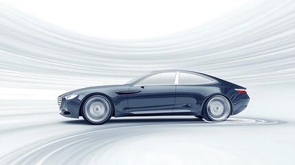 Obraz premium Futuristic Car in Motion