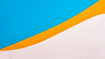 Abstract Blue Yellow White Textured Background With Wavy Lines