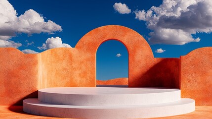 Abstract Archway Stage in a Desert Environment