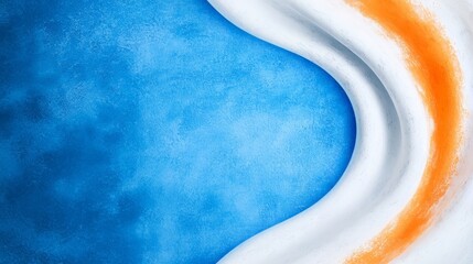 Abstract Blue White Orange Swirls Background Texture