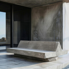 Modern living room with wooden floor and stylish furniture in an empty apartment