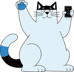 Cat Burglar with Phone