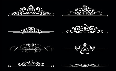 Vintage set. Floral elements for design monograms, invitations, frames, menus and labels. Graphic design of the website, cafes, boutiques, hotels, wedding invitations.