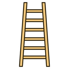 wooden ladder icon illustration