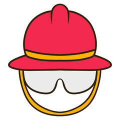 firefighter helmet vector illustration