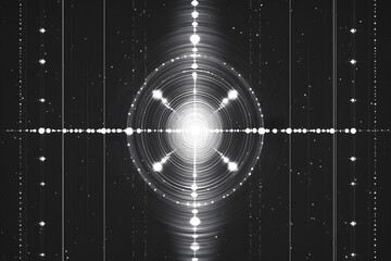 Intricate X-Ray Diffraction Pattern Revealing Crystal Atomic Structure Through Symmetrical Spot and Ring Arrangement