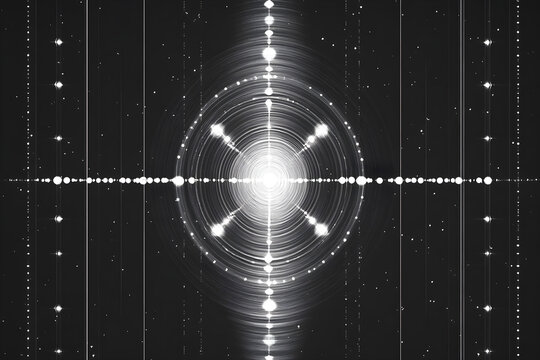 Intricate X-Ray Diffraction Pattern Revealing Crystal Atomic Structure Through Symmetrical Spot and Ring Arrangement