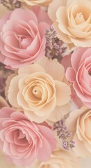 A delicate soft-focus floral background featuring blurred petals and warm, neutral lighting. Perfect for elegant designs, romantic themes, and artistic compositions