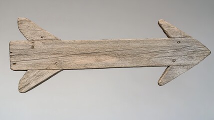 Wooden Arrow Signpost Against Gradient Sky, Symbolizing Direction and Simplicity
