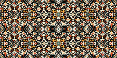 Fototapeta premium seamless knitted pattern with snowflakes