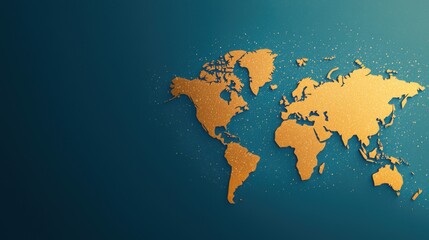 Naklejka premium Global World Map World map with travel routes and destinations marked, suitable for travel planning or tourism marketing
