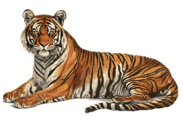 Fototapeta premium Majestic tiger illustration art