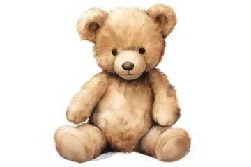 Obraz premium Adorable fluffy teddy bear illustration