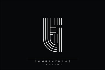 Creative TI lines letter logo design. A simplistic and elegant abstract logo design with linear patterns and initials, suitable for contemporary branding.