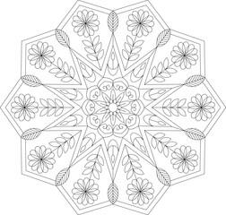 Obraz premium Ornamental Floral Mandala Illustration for Wall Art, Stationery, and Fabric Prints