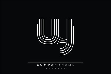Creative UY lines letter logo design. A simplistic and elegant abstract logo design with linear patterns and initials, suitable for contemporary branding.