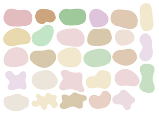 秋カラーの淡い流体シェイプ　フレームセット