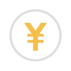 お金　円マーク　アイコンイラスト素材