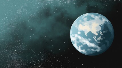 Obraz premium Earth in Space, Night Sky, Nebula, View