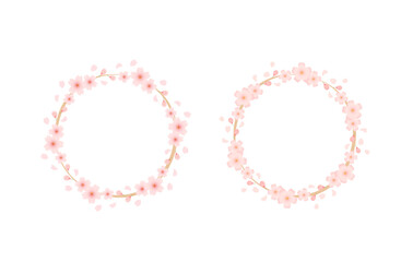 桜　丸いフレーム