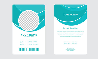 Modern business id  card design template. Corporate identity card layout. Professional employee id card template. Vector