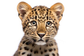 Fototapeta premium Leopard looking confused wildlife cheetah animal.