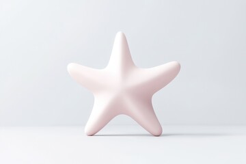 Obraz premium Pastel pink starfish, minimalist design