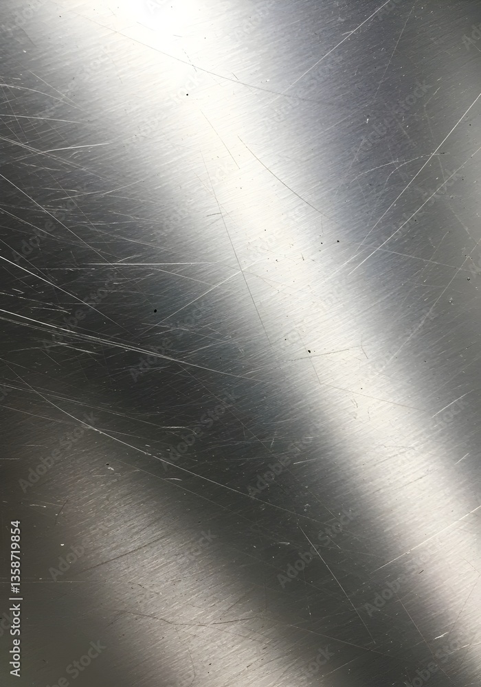 Aufkleber a cool toned metallic surface with a reflective gray texture is covered in an abstract pattern of sc