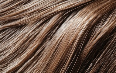 Fototapeta premium A detailed image of a strand of human hair, magnified to show its fine structure, with a clear distinction between its smooth shaft and the subtle texture of the scalp it grows from.