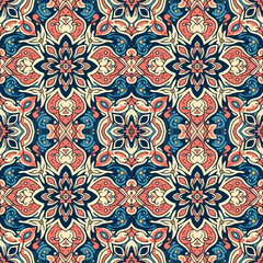 vector seamless pattern with flowers