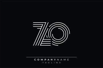 Creative ZO lines letter logo design. A simplistic and elegant abstract logo design with linear patterns and initials, suitable for contemporary branding.