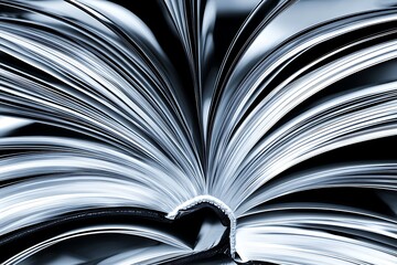 Close-up Abstract of Book Pages Revealing Information and Knowledge