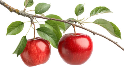  fresh red apple with a glossy finish 