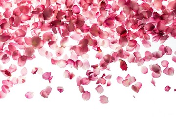 Sakura flowers floating background petals blossom.