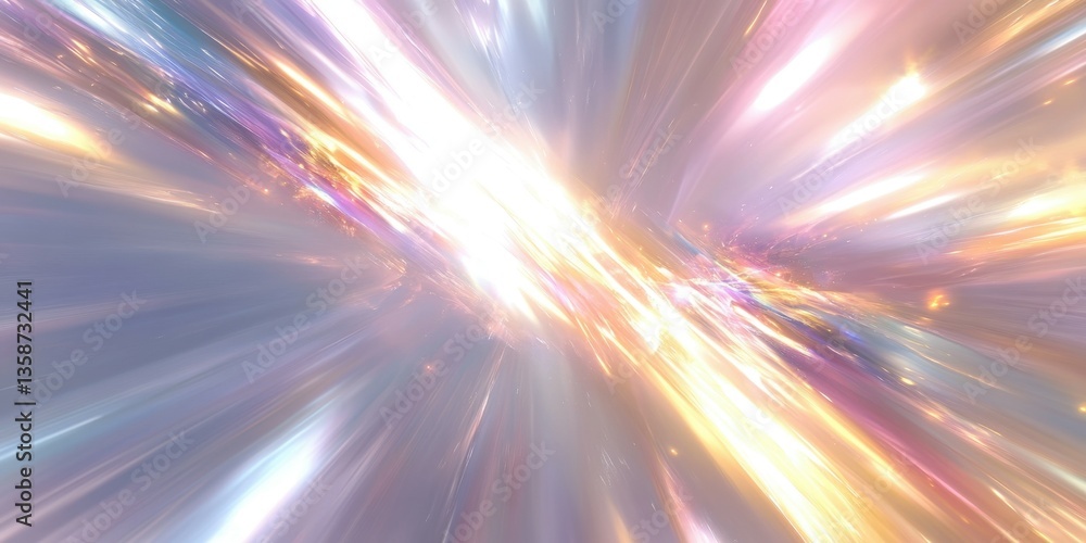 Poster abstract burst of light: an artistic and dynamic representation of light and energy, showcasing a me