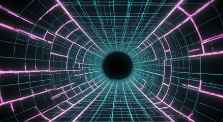 Fototapeta premium abstract digital tunnel