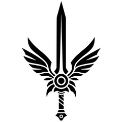 Sword logo silhouette