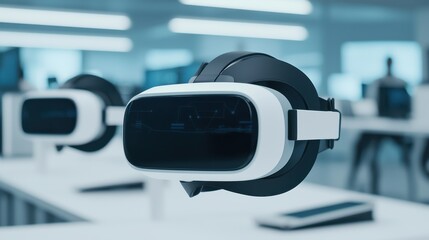 Exploring virtual reality technology in modern workspaces a comprehensive overview of vr headsets in innovative office environments