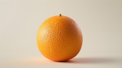  An orange displayed on a pure white background, showcasing its bright, fresh appearance and detailed texture. 

