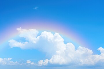 Fototapeta premium Serene sky with rainbow clouds