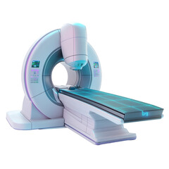A professional medical CT scan machine photographed on transparent background