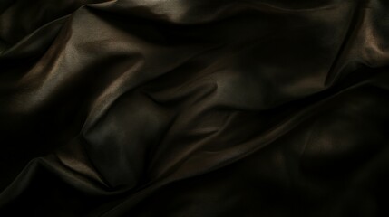 Dark fabric with folds and highlights displayed across the image