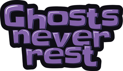 Spooky Ghostly Lettering Vector Design