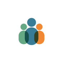 people family together human unity logo vector icon	