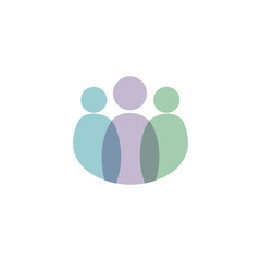 people family together human unity logo vector icon	