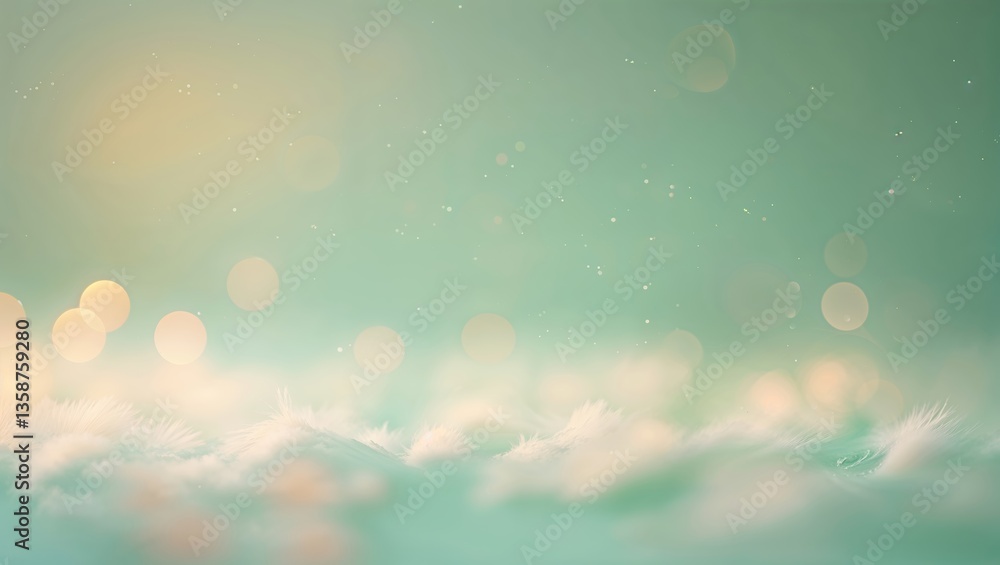 Poster soft waves and sparkling light create a tranquil atmosphere in a serene water setting