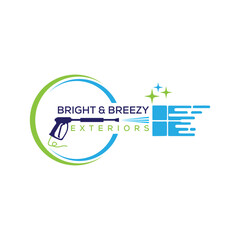 The Pressure Washing & Window Cleaning Logo reflects cleanliness, professionalism, and reliability. Perfect for cleaning businesses, it features a fresh, modern design that enhances brand trust and ap