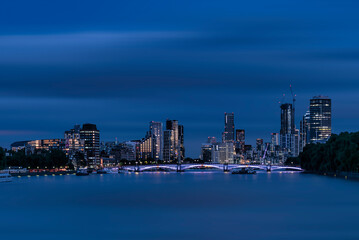 Naklejka premium Skyline of Blackfriars London-UK at evening.
