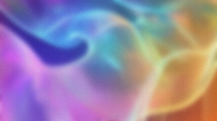 Gradient colored blurred, swirling textures create a soft, hazy effect . Abstract background with grain noise texture